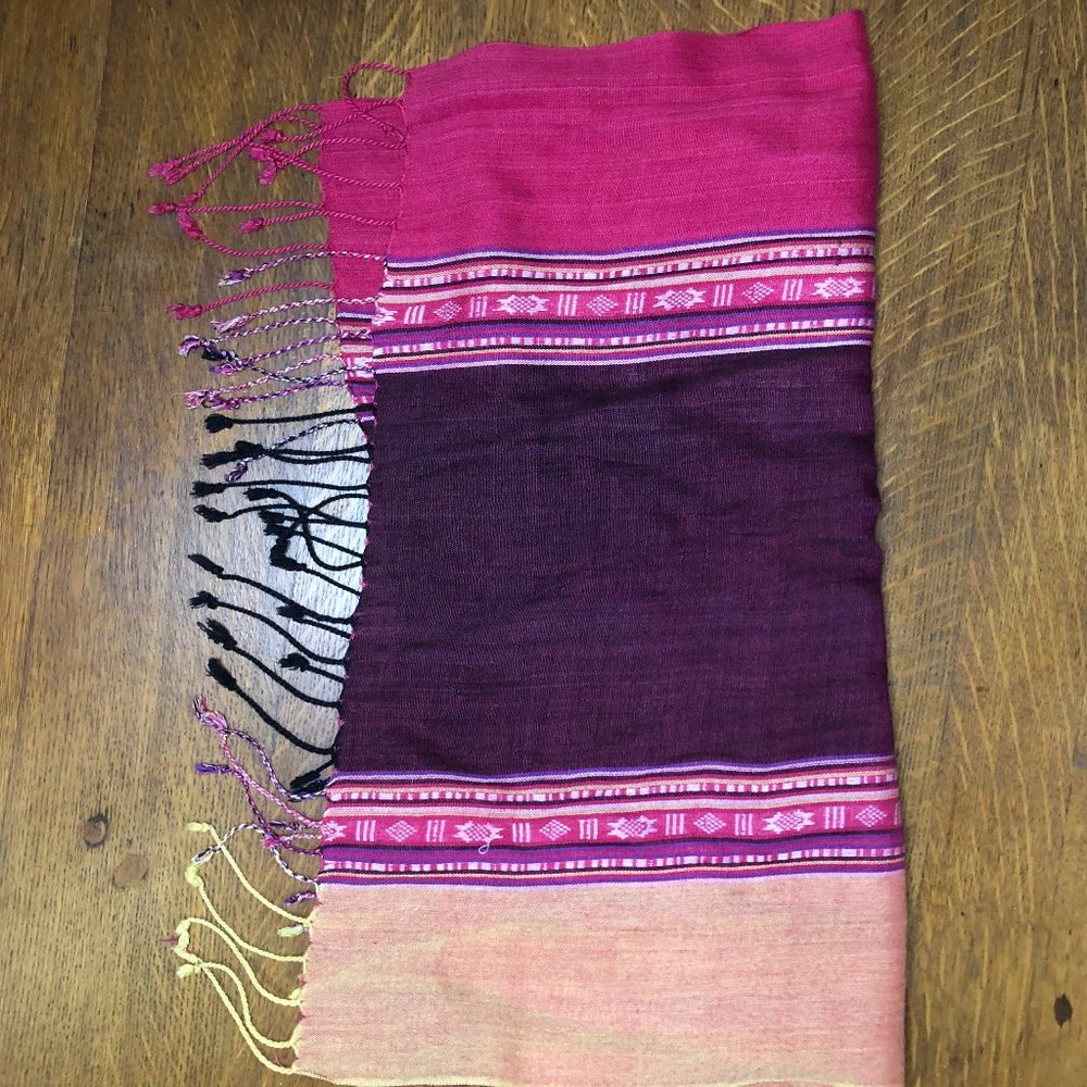 Western Inspired Pink & Purple Scarf